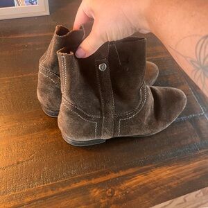 Brown Suede Kids Boots